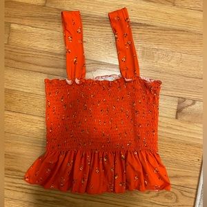 Urban Outfitters Floral Ruched Shirt